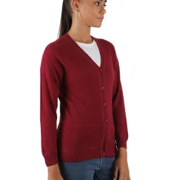 Monte Carlo Red Wool Open Front Cardigan image 3