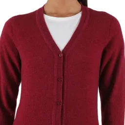Monte Carlo Red Wool Open Front Cardigan image 5