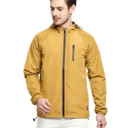 Spykar Mustard Regular Fit Hooded Jacket-picture-28