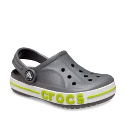 Crocs Kid's Bayaband Slate Grey Back Strap Clogs-image-70