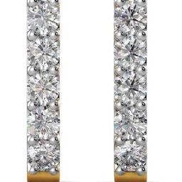 Joyalukkas 18k Yellow Gold & Diamond Hoop Earrings for Girls-image-6