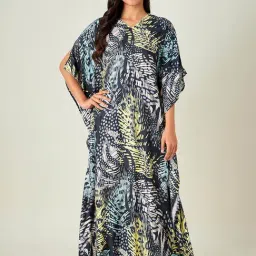 The Kaftan Company Multicolor Printed Kaftan Night Dress-picture-10