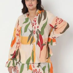 Vero Moda Beige Regular Fit Printed Shirt-image-40
