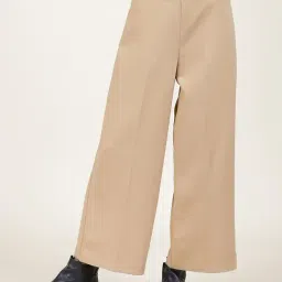 Label Ritu Kumar Beige Relaxed Fit Mid Rise Pants-image-62