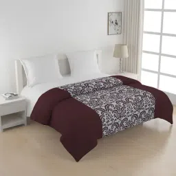 Swayam Shades of Paradise Brown & White Double Size AC Comforter - Set of 1-45