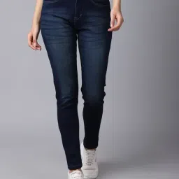 Cantabil Dark Navy Regular Fit Mid Rise Jeans-picture-8