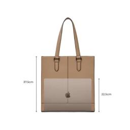 Miraggio Drew Taupe Textured Large Tote image 4