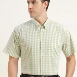 Hancock Light Green Checks Shirt-picture-2