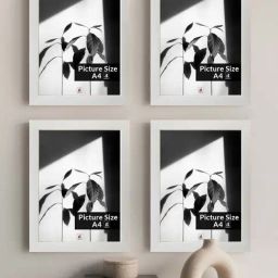 Art Street White Engineered Wood A4 Size Certificate & Document Photo Frames - Set of 4-3