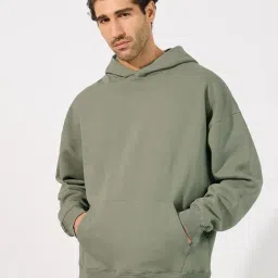 Styli Olive Regular Fit Printed Hooded Sweatshirt-picture-17