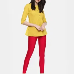 go colors! Go Colors Red Metallic Pattern Leggings image 4