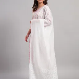 akheri Floral Embroidered Chikankari Pure Cotton Dupatta-picture-55