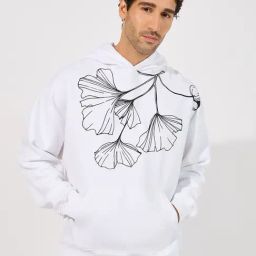 Styli White Regular Fit Printed Hooded Sweatshirt-image-74
