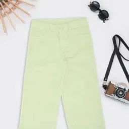 Pantaloons Junior Girls Bok Choy Textured Trousers-picture-22