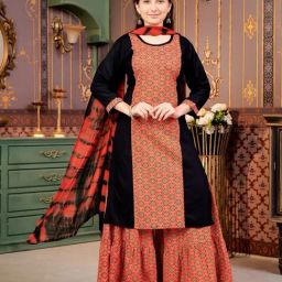 Aarika Girls Black Printed Kurti-image-101