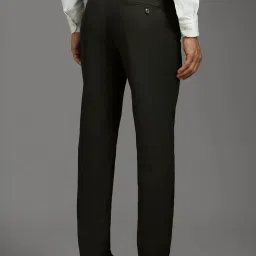 Louis Philippe Black Slim Fit Checks Trousers image 2
