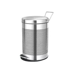 Grassland Pedal Dustbin Open Top Stainless Steel Silver 20 L with Lid, GSS1243-47