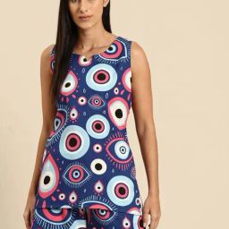 Mabish Multicolored Printed Top Short Set-picture-7