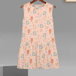HELLCAT Girls Peach Printed Dresses-image-89