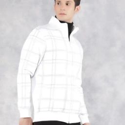 Crimsoune Club White Regular Fit Checks Sweatshirt-image-20