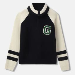 Gant Boys Blue Cotton Color-blocked Sweater-image-21