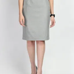 Exude Grey Chequred Skirt-picture-19