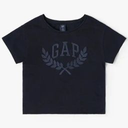 GAP Girls Navy Cotton Embroidered T-Shirt-image-83