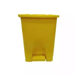 Grassland Pedal Dustbin HDPE Plastic Yellow 15 L with Lid, GPL1121-44