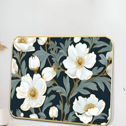 SAF White & Gold-toned Floral Wooden Wall Art-1