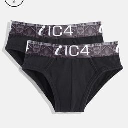 IC4 IC4 Boys Pack of 2 Black Solid Briefs 0B2003P2-image-67