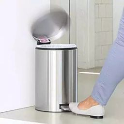 Grassland Pedal Dustbin Open Top Stainless Steel Silver ‎11 L with Lid, GSS1023 image 2