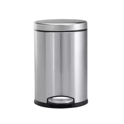 Grassland Pedal Dustbin Open Top Stainless Steel Silver 35 L with Lid, GSS1009-4