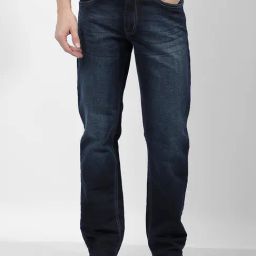Numero Uno Dark Blue Regular Fit Faded Jeans-image-88