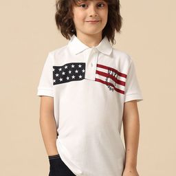 U.S. Polo Assn. Kids Boys Graphic Printed Polo Collar Pure Cotton Regular Fit T-shirt-picture-27
