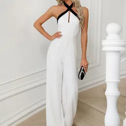 StyleCast Halter Neck Sleeveless Basic Jumpsuit-image-25