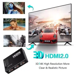 LOTA High-Speed 5x1 HDMI Switch Black 5 Input & 1 Output Ports with Remote, MST-835-LT image 4
