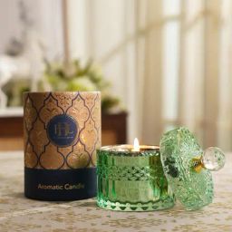Pure Home and Living Green Glass Textured Jars-picture-12