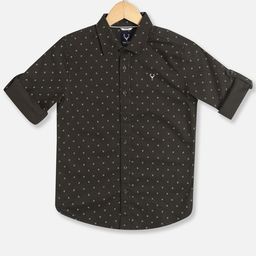 Allen Solly Junior Boys Spread Collar Micro Ditsy Printed Cotton Slim Fit Casual Shirt-image-85