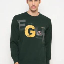 Duke Bottle Green Regular Fit Printed Sweatshirt-picture-10