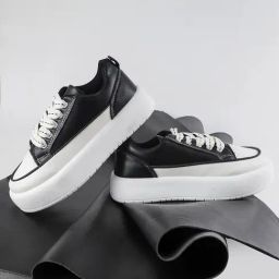 The White Pole Women's Black Casual Sneakers-image-67