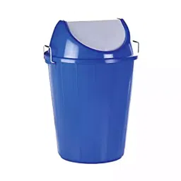 Grassland Dustbin 30 L HDPE Plastic Round Blue with Swing Lid, GPL1202-18