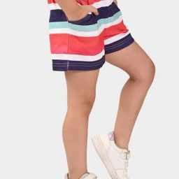 Bonkids Girls Striped Technology Shorts-image-1