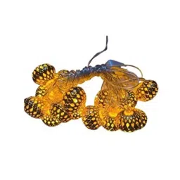 AK 15 Bulbs Ball BG Shape Golden Fairy Light for Decoration 3 m, METALBALLBG-31