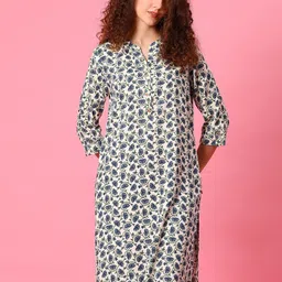 V-Mart Floral Printed Mandarin Collar Straight Kurta-picture-24