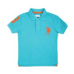 U.S. Polo Assn. Kids Aqua Solid Polo T-Shirt-image-11