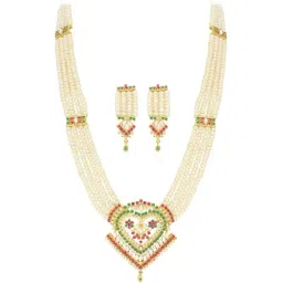 Sri Jagdamba Pearls Multicolor Alloy Necklace Set-image-27
