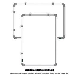 SHELFKING Non-Magnetic 60.96 x 91.44 cm (2x3 Feet) Double Sided Whiteboard and Chalkboard Both Side Writing Boards, One Side Whiteboard Marker and Reverse Side Chalkboard Surface image 3
