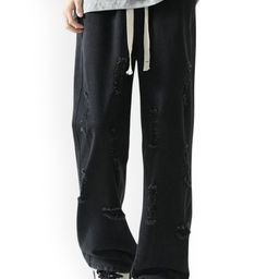 StyleCast x Revolte Men Relaxed Fit Mid-Rise Mildly Distressed Light Fade Jeans-image-76
