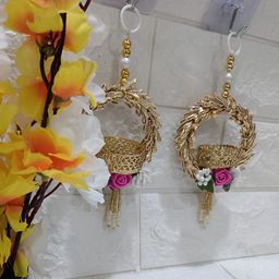 Sellplus Gold-Toned & Pink 2 Pieces Hanging Small Tea Light Candle Holder-image-23
