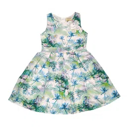 Gini and Jony Tropical Print Fit & Flare Dress-80